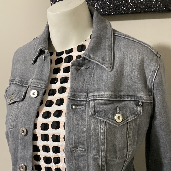 AG Adriano Goldschmied Robyn Jean Jacket Dark Gray Slim Pockets Sz XS NEW - Picture 5 of 13